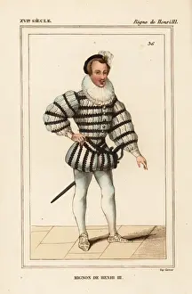 One of Les Mignons at the court of King Henry III of France