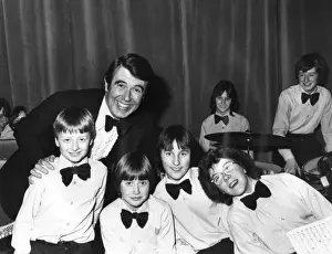 Leslie Crowther with Junior Band, St Ives, Cornwall