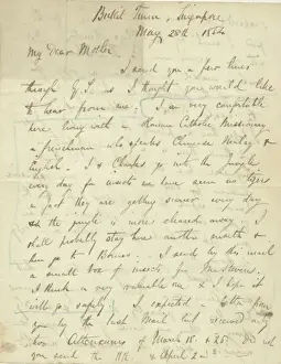 Letter from A. R. Wallace to his mother, 28 May 1854