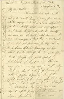 Letter from A. R. Wallace to his mother, 30 April 1854