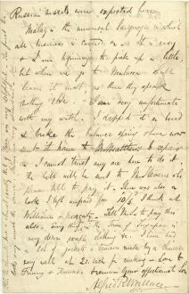 1823 1913 Collection: Letter from A. R. Wallace to his mother, 30 April 1854