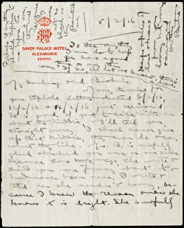 Lucy Gallery: Letter from Albert Auerbach from Alexandria, Egypt, WW1