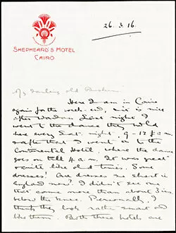Images Dated 18th January 2018: Letter from Albert Auerbach from Cairo, Egypt, WW1