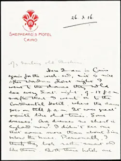 Letter from Albert Auerbach from Cairo, Egypt, WW1
