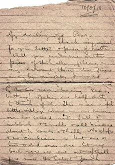 Images Dated 25th June 2018: Letter from Albert Auerbach from northern France, WW1