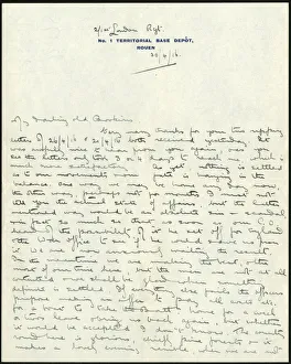 Lucy Gallery: Letter from Albert Auerbach from Rouen, France, WW1