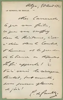 Weeping Prints: Letter from De Gaulle