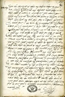 National Archives Prints: Letter from Henry Sydney