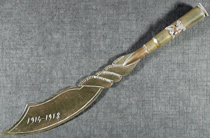 Images Dated 11th July 2007: Letter opener Engraved 1914-1918