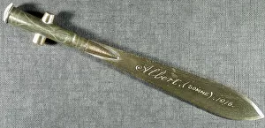Images Dated 11th July 2007: Letter opener Engraved Albert (Somme) 1916
