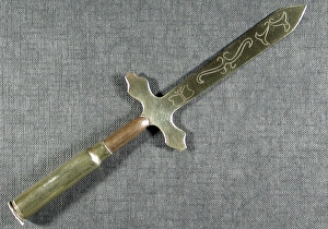 Images Dated 11th July 2007: Letter opener Engraved with a butterfly and other objects