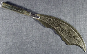 Images Dated 11th July 2007: Letter opener Engraved Kemmel 1918