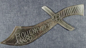 Images Dated 11th July 2007: Letter opener Engraved Rouen, France