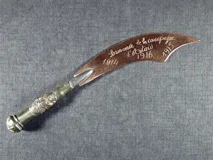 Bullet Prints: Letter opener Engraved Souvenir de la Campagne L Artois