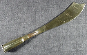 Images Dated 11th July 2007: Letter opener Engraved Ypres Somme Cambrai