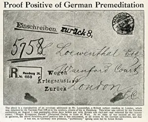 Postmark Prints: Letter returned to sender, WW1