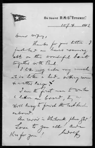 Survivor Prints: Letter from the Titanic