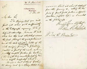 Watt Collection: Letter from William Prime Marshall to Walter Raleigh Browne