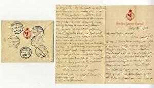 Distinguished Collection: Letter written by Ida Stanton on board RMS Carpathia
