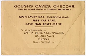 Weymouth Prints: Lettercard, Gough's Caves, Cheddar