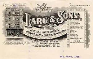 Telegrams Prints: Letterhead, Larg & Sons, New Oxford Street, London