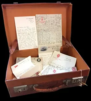 Letters from Albert Auerbach, arranged in a leather case