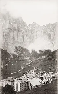 Municipality Prints: Leukerbad Loeche-les-Bains, canton Valais Switzerland