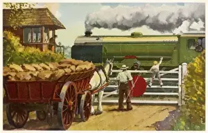 Crossings Prints: At a Level Crossing