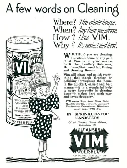 Lever Brothers Vim Advertisement