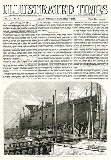 Images Dated 21st December 2018: Leviathan later named SS Great Eastern under construction