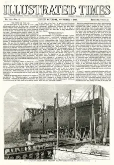 Journalism Prints: Leviathan later named SS Great Eastern under construction