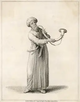 Blows Prints: Levite Blowing Horn