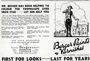 Lewis Berger and Sons Advertisement