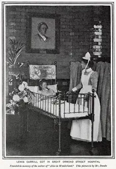 Appeal Prints: Lewis Carroll Cot in Great Ormond Street Hospital 1900