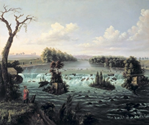 Anthony Collection: LEWIS, Henry (1819-1904). The Falls and town