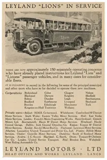 Motors Prints: Leyland Lion Motor Bus