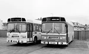 Leyland Prints: Leyland National buses SFJ 136R and VOD 606S