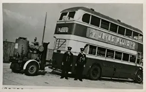 Leyland Vintage Bus with Producer Gas Trailer WW2