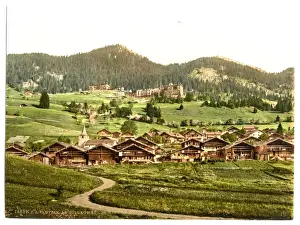 Leysin Prints: Leysin, general view of village and hotels, Nand, Canton of