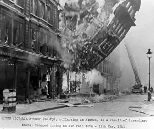 Damage Gallery: LFB and the Blitz - Queen Victoria Street