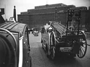 Winding Collection: LFB fire appliance on the road, London