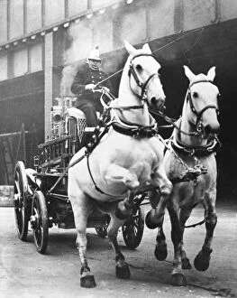 Images Dated 31st May 2016: LFB horse drawn steamer at modern LFB review