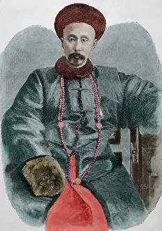 Qing Prints: Li Hongzhang (1823-1901). Politician of the late Qing Empire