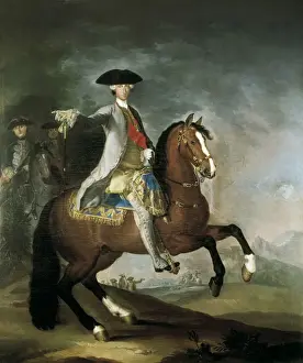 Capodimonte Prints: LIANI, Francesco (1712-1783). Equestrian portrait