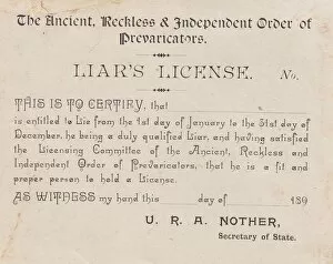 Reckless Gallery: Liars License Card