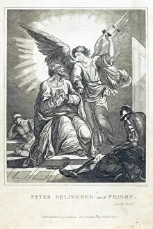 Images Dated 4th April 2009: The Liberation of St. Peter from prison by an angel
