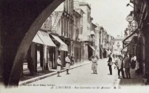 Libourne, France, Rue Gambetta - View through the Arch