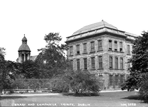 Campanile Prints: Library and Campanile, Trinity, Dublin