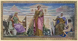 Columbia Prints: Library of Congress Mural - Mosaic Panels - History