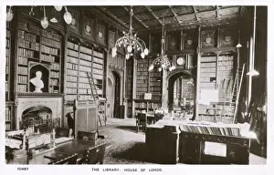 Fire Place Prints: The Library, House of Lords, London